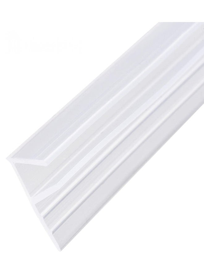 Shower Screen Seal Rubber, Frameless Shower Door Seal Strip, Weather Stripping Seal Sweep for 6 mm Glass Bathroom Waterproof Silicone Strip Shower Room Balcony Windshield Strip (5m)
